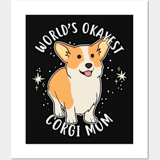 World's Okayest Corgi Mom Posters and Art